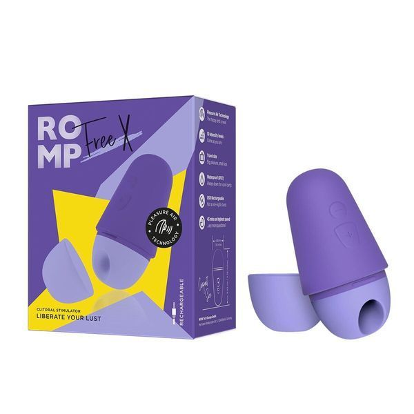 Вакуумний кліторальний стимулятор Romp Free X SX0537 фото - купити в секс-шопі Чорний Кролик