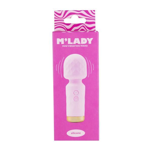Вібромасажер M&rsquo;Lady Mini Vibrating Wand Pink SX3145 фото - купити в секс-шопі Чорний Кролик