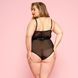Сексуальне боді JSY &laquo;Пристрасна Лорейн&raquo; Plus Size Black, люверси, стрепи, екошкіра, шнурівка SO8378 фото 2