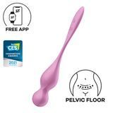 Вагінальні смарт-кульки з вібрацією Satisfyer Love Birds 1 Connect App Pink, 78 г SX0570 фото - купити в секс-шопі Чорний Кролик