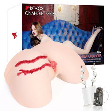 Мастурбатор Kokos 004 Vailla ONAHOLE Real Hips 2WayPlus з вібрацією та масажем SX3238 фото - купити в секс-шопі Чорний Кролик