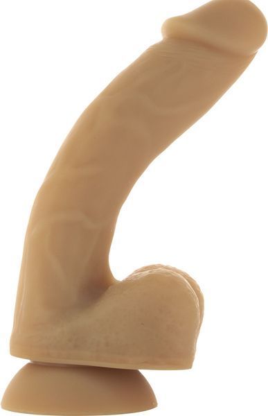 Гнучкий фалоімітатор на присосці ADDICTION &mdash; ANDREW 8&Prime; Silicone Dong &mdash; Caramel, віброкуля в подаруно SO5579 фото - купити в секс-шопі Чорний Кролик
