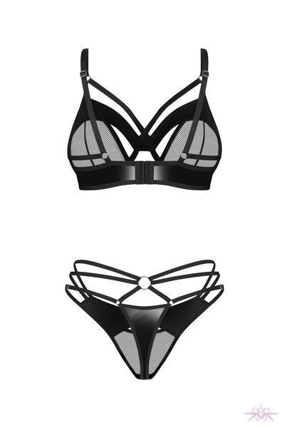 Комплект Obsessive Dominna 2-pcs set 2XL/3XL SX3568 фото - купити в секс-шопі Чорний Кролик