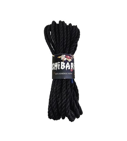 Джутова мотузка для шібарі Feral Feelings Shibari Rope, 8 м чорна SO4004 фото - купити в секс-шопі Чорний Кролик