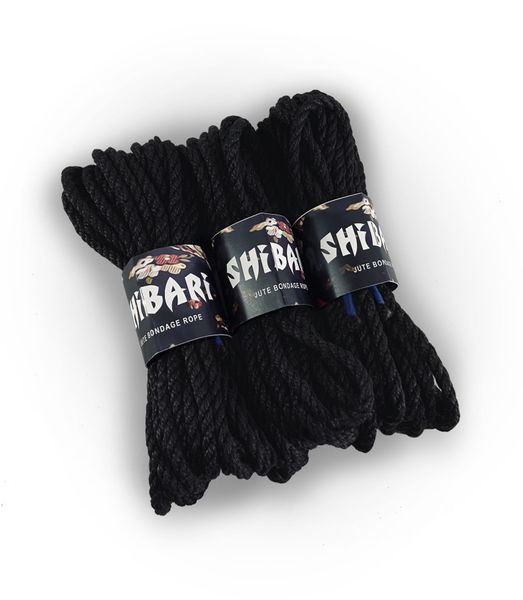 Джутова мотузка для шібарі Feral Feelings Shibari Rope, 8 м чорна SO4004 фото - купити в секс-шопі Чорний Кролик