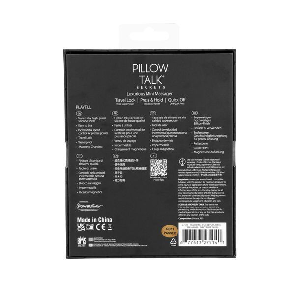 Кліторальний вібратор Pillow Talk Secrets - Playful - Clitoral Vibrator, гнучкі "вушка" SO8245 фото - купити в секс-шопі Чорний Кролик