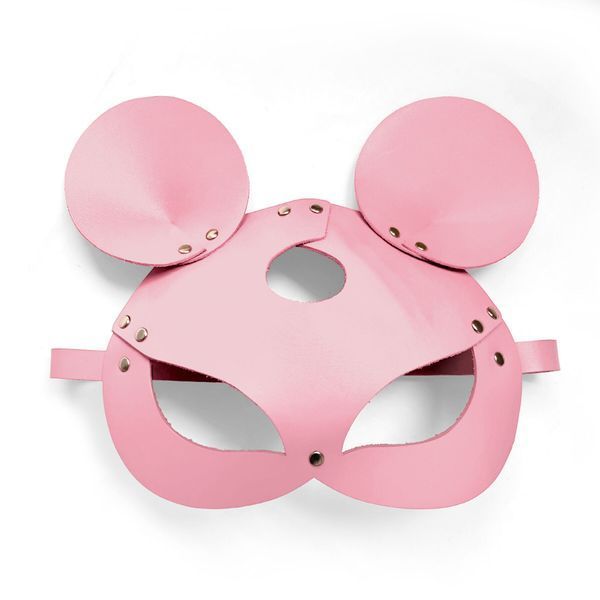 Шкіряна маска мишки Art of Sex - Mouse Mask, колір Рожевий SO9652 фото - купити в секс-шопі Чорний Кролик