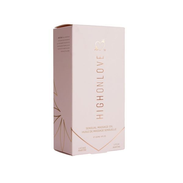 Масажна олія HighOnLove Massage Oil - Lychee Martini (120 мл) з маслом насіння конопель SO3055 фото - купити в секс-шопі Чорний Кролик