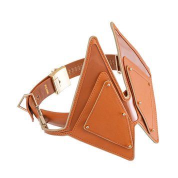 Маска на очі LOCKINK Vixen Blindfold, коричнева, натуральна шкіра, регульований обсяг SX0854 фото - купити в секс-шопі Чорний Кролик