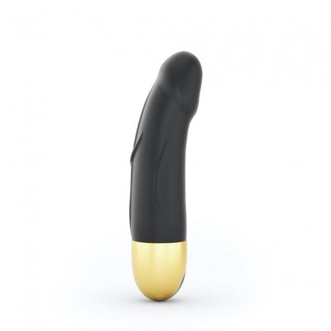 Вібратор Dorcel Real Vibration S Gold 2.0, діаметр 3,7см, перезаряджається, для точки G SO3565 фото - купити в секс-шопі Чорний Кролик