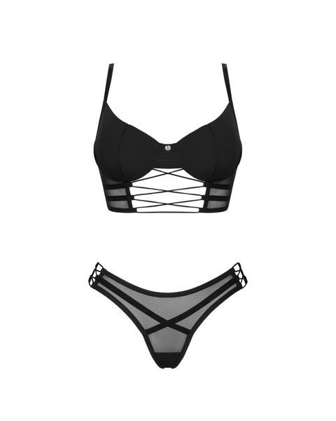Комплект Obsessive Roxelia 2-pcs set M/L SO9069 фото - купити в секс-шопі Чорний Кролик