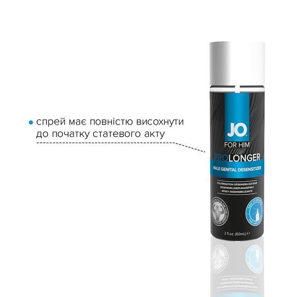 Пролонгувальний спрей System JO Prolonger Spray with Benzocaine (60 мл) не містить мінеральних масел SO1832 фото - купити в секс-шопі Чорний Кролик