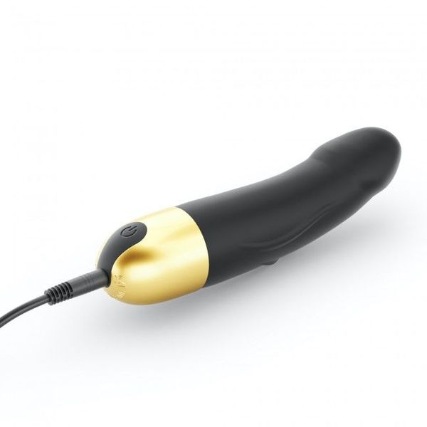 Вібратор Dorcel Real Vibration S Gold 2.0, діаметр 3,7см, перезаряджається, для точки G SO3565 фото - купити в секс-шопі Чорний Кролик