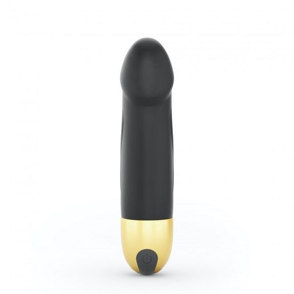 Вібратор Dorcel Real Vibration S Gold 2.0, діаметр 3,7см, перезаряджається, для точки G SO3565 фото - купити в секс-шопі Чорний Кролик