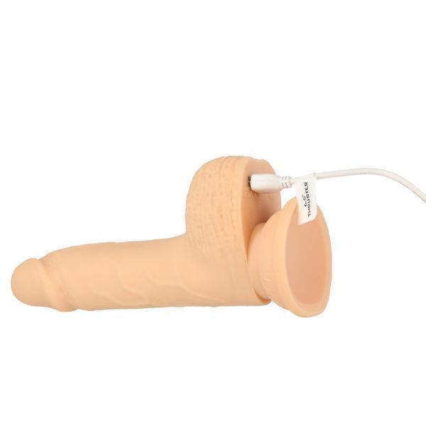 Фалоімітатор-пульсатор Naked Addiction 6.5&Prime; Thrusting Dong With Remote, рухи вперед-назад, пульт ДК SO7756 фото - купити в секс-шопі Чорний Кролик