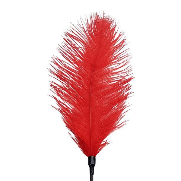 Лоскітка зі страусиним пером Art of Sex &ndash; Feather Tickler, червона SO6999 фото - купити в секс-шопі Чорний Кролик