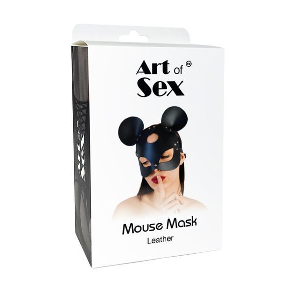 Шкіряна маска мишки Art of Sex - Mouse Mask, колір Лавандовий SO9653 фото - купити в секс-шопі Чорний Кролик
