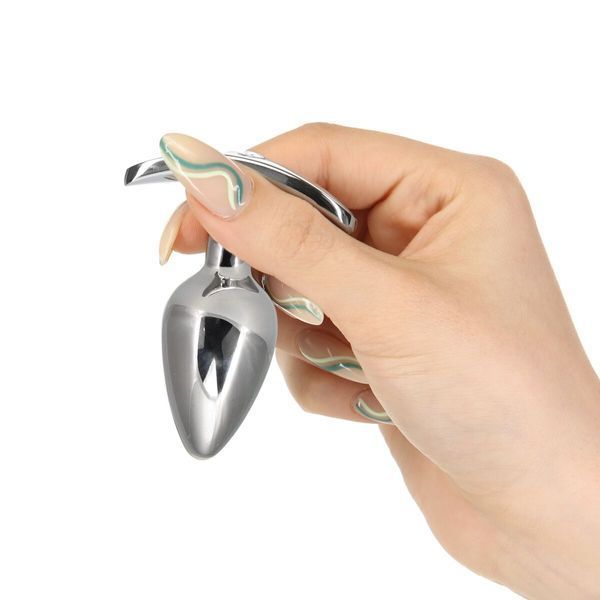 Анальна пробка Pillow Talk Sneaky Luxurious Stainless Steel Anal Plug із кристалом Swarovski SO7753 фото - купити в секс-шопі Чорний Кролик