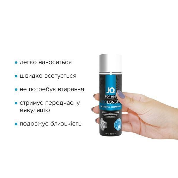 Пролонгувальний спрей System JO Prolonger Spray with Benzocaine (60 мл) не містить мінеральних масел SO1832 фото - купити в секс-шопі Чорний Кролик