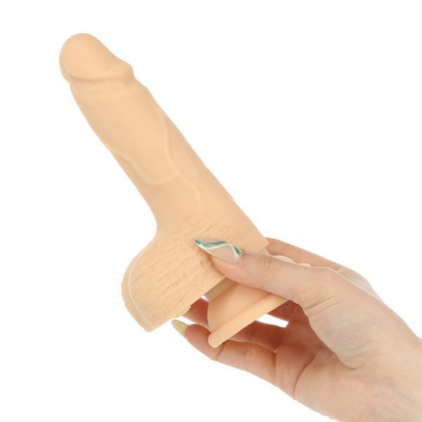 Фалоімітатор-пульсатор Naked Addiction 6.5&Prime; Thrusting Dong With Remote, рухи вперед-назад, пульт ДК SO7756 фото - купити в секс-шопі Чорний Кролик