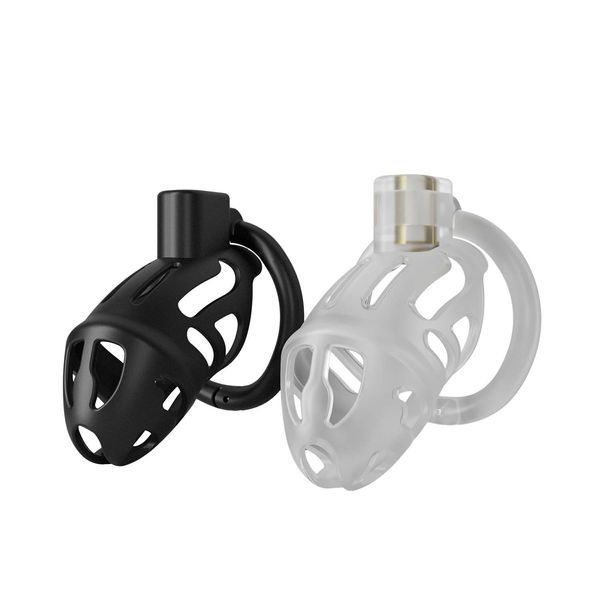 Клітка для пеніса LOCKINK SEVANDA Plastic Penis Chastity Cage, чорна, 3 кільця різних розмірів SX2841 фото - купити в секс-шопі Чорний Кролик