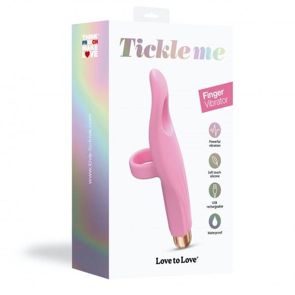 Вібратор на палець Love To Love Tickle me - BABY PINK перезаряджається, 3 варіанти використання SO5092 фото - купити в секс-шопі Чорний Кролик