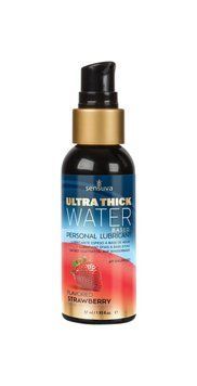 Густа змазка на водній основі Sensuva UltraThick Water-Based Strawberry (57 мл) без парабенів SO3231 фото - купити в секс-шопі Чорний Кролик