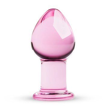 Рожева анальна пробка зі скла Gildo Pink Glass Buttplug No. 27 SO4421 фото - купити в секс-шопі Чорний Кролик