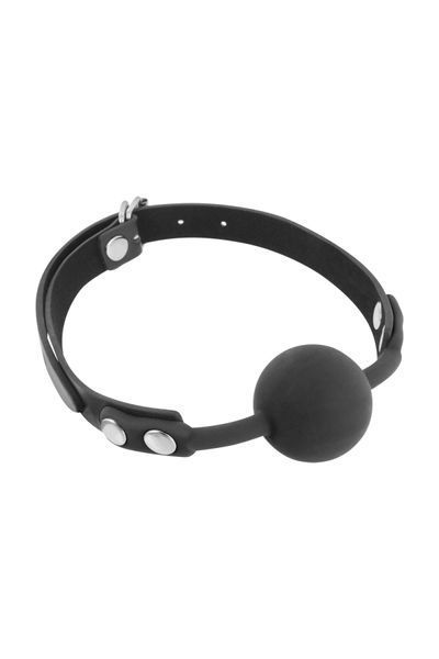 Класичний кляп з силіконовою кулькою Fetish Tentation Silicone Gag Ball SO4038 фото - купити в секс-шопі Чорний Кролик