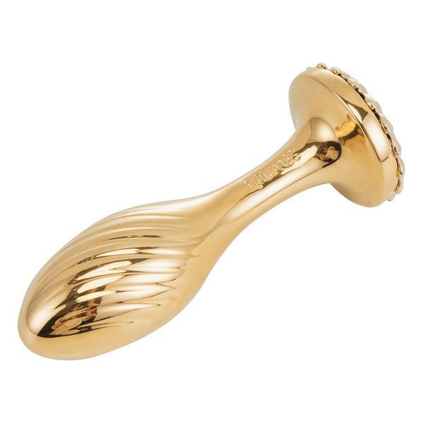 Металева анальна пробка LOCKINK SEVANDA Pearl Pear-shape Anal Plug, зі штучною перлиною SX0887 фото - купити в секс-шопі Чорний Кролик
