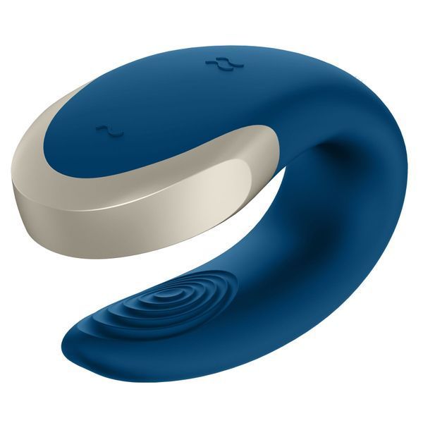 Смарт-вібратор для пар Satisfyer Double Love (Blue) SO4929 фото - купити в секс-шопі Чорний Кролик