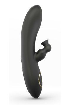 Вакуумний вібратор-кролик Dorcel DIVINE RABBIT з вібрацією, 10 режимів вібрації: 3 режими вакууму SO3818 фото - купити в секс-шопі Чорний Кролик