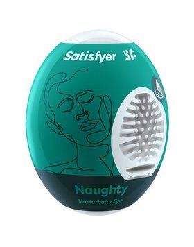 Самозмащувальний мастурбатор-яйце Satisfyer Masturbator Egg Naughty, одноразовий, не потребує змазки SO5523 фото - купити в секс-шопі Чорний Кролик