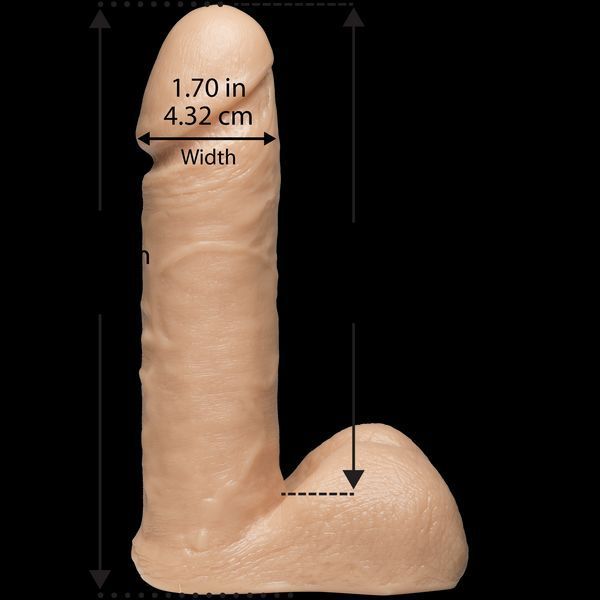 Фалоімітатор Doc Johnson Vac-U-Lock - 6 Inch ULTRASKYN Cock White, діаметр 4,3 см SO1560 фото - купити в секс-шопі Чорний Кролик