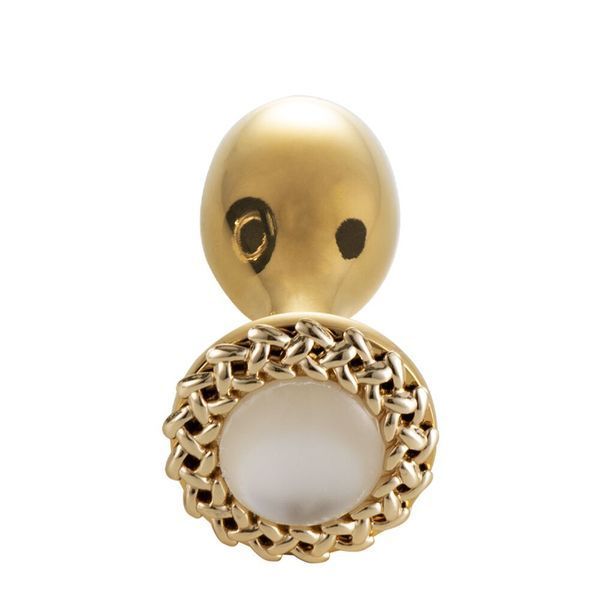 Металева анальна пробка LOCKINK SEVANDA Pearl Rose-shape Anal Plug, зі штучною перлиною SX0888 фото - купити в секс-шопі Чорний Кролик