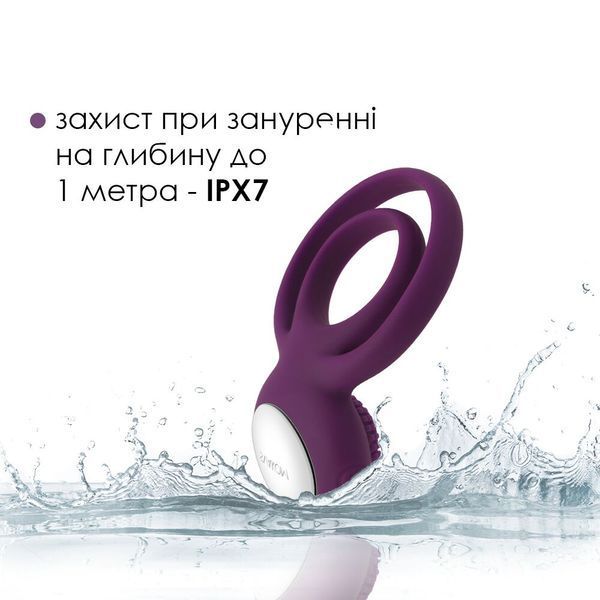 Подвійне ерекційне кільце з вібрацією Svakom Tammy Violet SO4853 фото - купити в секс-шопі Чорний Кролик