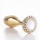 Металева анальна пробка LOCKINK SEVANDA Pearl Rose-shape Anal Plug, зі штучною перлиною SX0888 фото 4