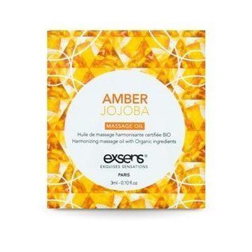 Пробник масажної олії EXSENS Amber Jojoba 3мл SO2384 фото - купити в секс-шопі Чорний Кролик