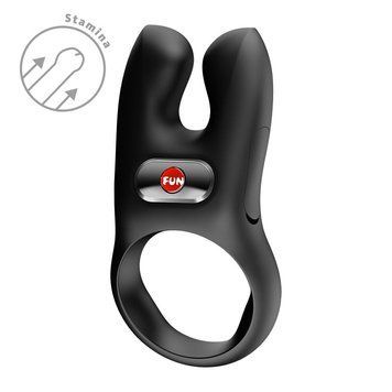 Ерекційне віброкільце з подвійною стимуляцією клітора Fun Factory NŌS CLASSIC Black, 2 мотори SX3728 фото - купити в секс-шопі Чорний Кролик