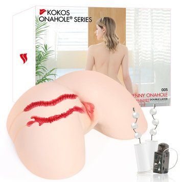 Мастурбатор Kokos 005 Jenny ONAHOLE Real Hips 2WayPlus з вібрацією та масажем SX3242 фото - купити в секс-шопі Чорний Кролик