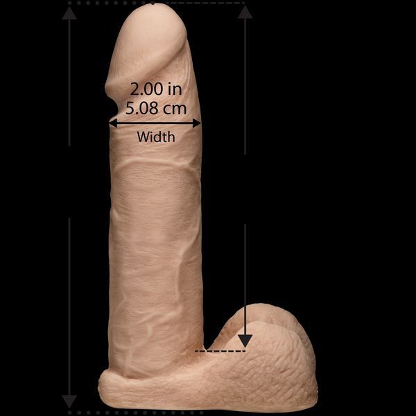 Фалоімітатор Doc Johnson Vac-U-Lock - 8 Inch ULTRASKYN Cock White, діаметр 5,1 см SO1561 фото - купити в секс-шопі Чорний Кролик