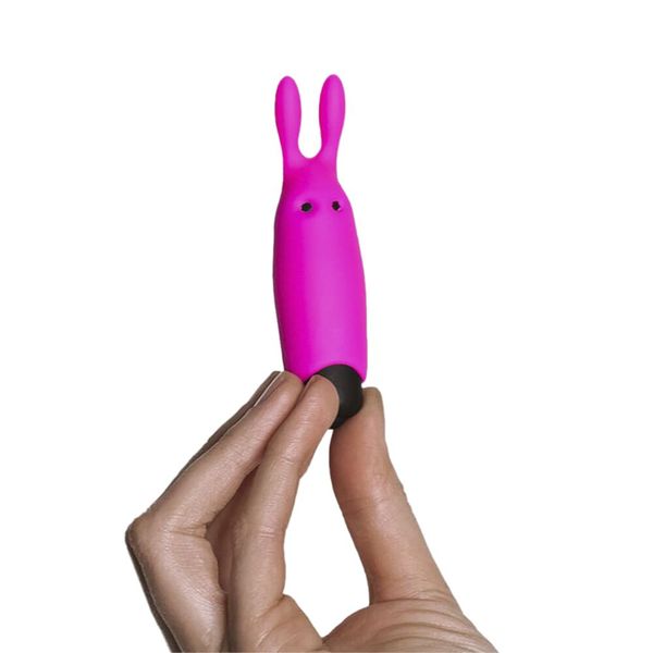 Віброкуля Adrien Lastic Pocket Vibe Rabbit Pink зі стимулювальними вушками AD33421 фото - купити в секс-шопі Чорний Кролик