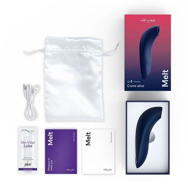 Вакуумний смарт-стимулятор для пар Melt by We-Vibe Midnight Blue, зручно поєднувати з проникним секс SO6928 фото - купити в секс-шопі Чорний Кролик