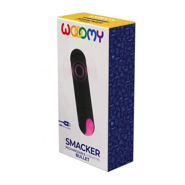 Віброкуля Wooomy Smacker, перезаряджувана, 10 швидкостей вібрації SO7442 фото - купити в секс-шопі Чорний Кролик