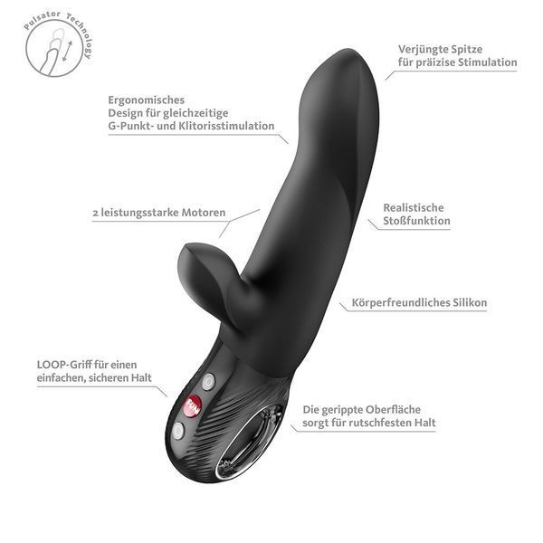 Пульсатор Fun Factory Bi Stronic Arc Black SX4310 фото - купити в секс-шопі Чорний Кролик