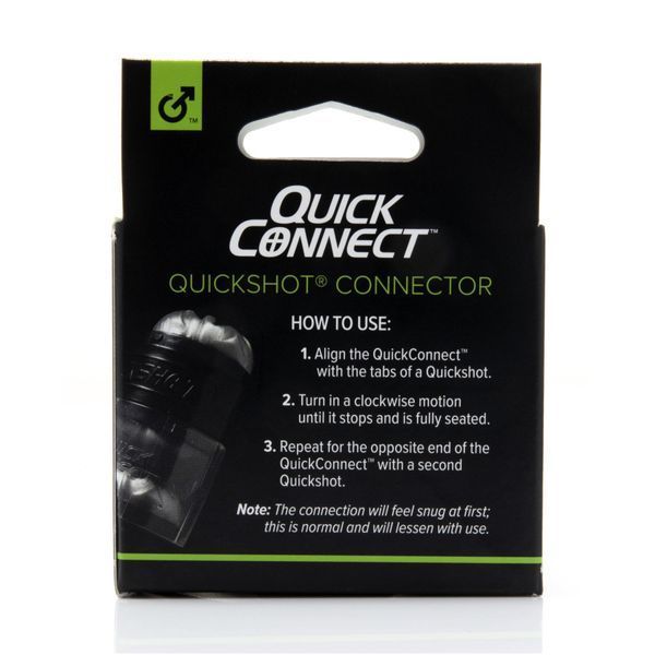 Адаптер Fleshlight Quickshot Quick Connect для з'єднання двох Квікшотов в одну іграшку F19266 фото - купити в секс-шопі Чорний Кролик