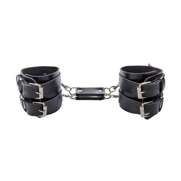 Наручники чоловічі Art of Sex - Handcuffs Dragons man з екошкіри, колір чорний SO9975 фото - купити в секс-шопі Чорний Кролик