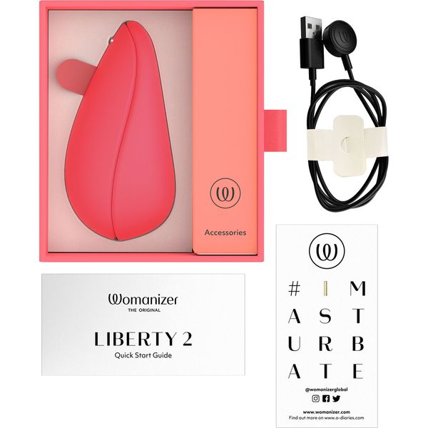 Вакуумний стимулятор Womanizer Liberty 2 (Vibrant Rose) 400949 фото - купити в секс-шопі Чорний Кролик