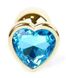 Анальний затор Boss Series - Jewellery Gold Heart PLUG Light Blue S, BS6400040 BS6400040 фото 7