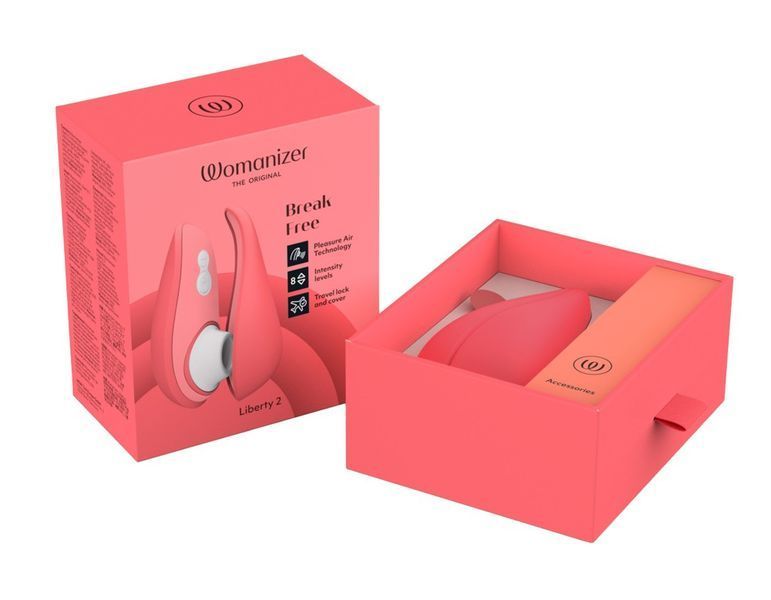 Вакуумний стимулятор Womanizer Liberty 2 (Vibrant Rose) 400949 фото - купити в секс-шопі Чорний Кролик